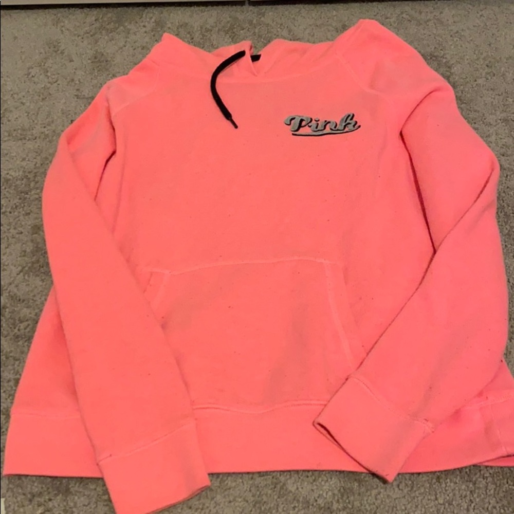 Pink hooded hoodie